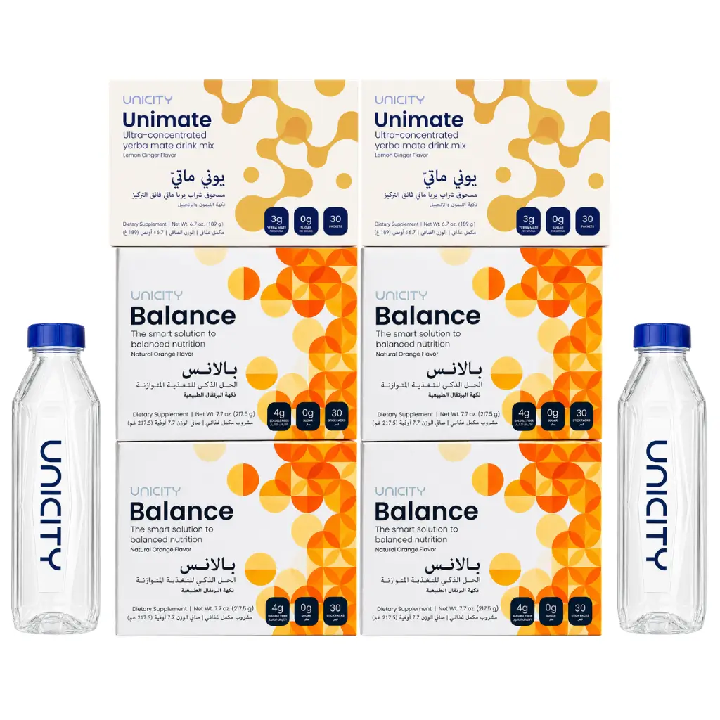 feel great ae package unicity-60-day-bundle-2-unimate-lemon-ginger-4-balance-2-bottles فيل جريت باكدج 60 يوم